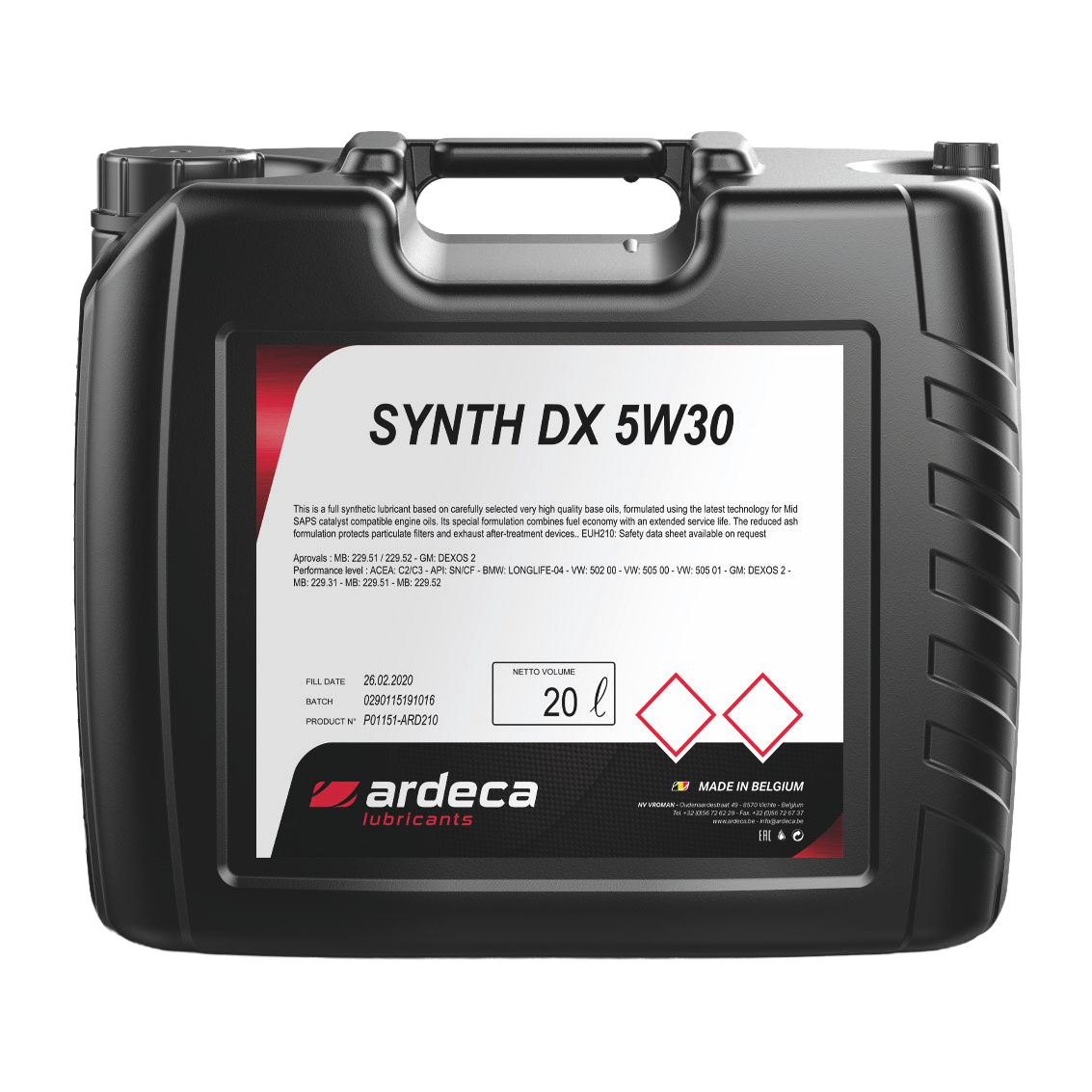 Моторное масло Ardeca SYNTH-DX 5W30, 20л